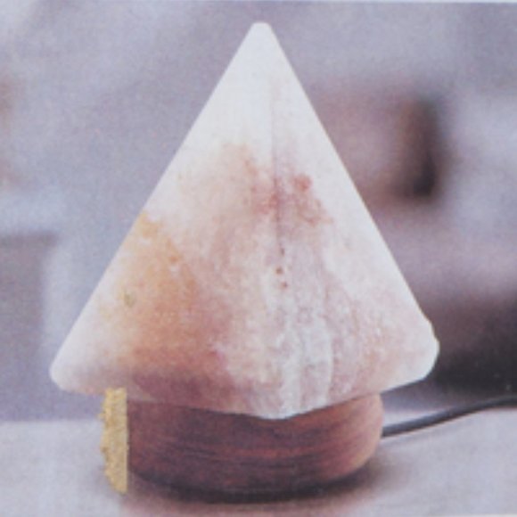 1 DAY SALE! Hand-Carved Pyramid Himalayan Rock Salt Lamp Warm White Glow Light - Picture 4 of 6